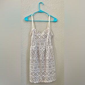 Fulltilt Tan Lace Tank Top Mini Dress
